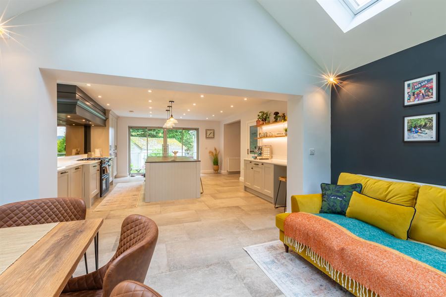 Open plan living Limestone Kitchen 
