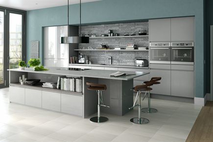 In-Line Gloss Grey Kitchen