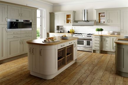 Shaker Wood Sage Grey & Oyster Kitchen