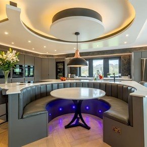 Setosa Painted Graphite with Calacatta Quartz worktops
