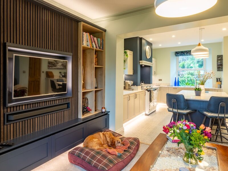 Open plan kitchen and living space