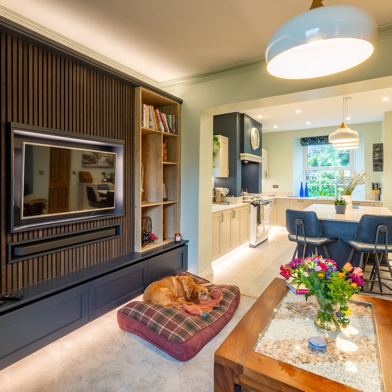 Open plan kitchen and living space